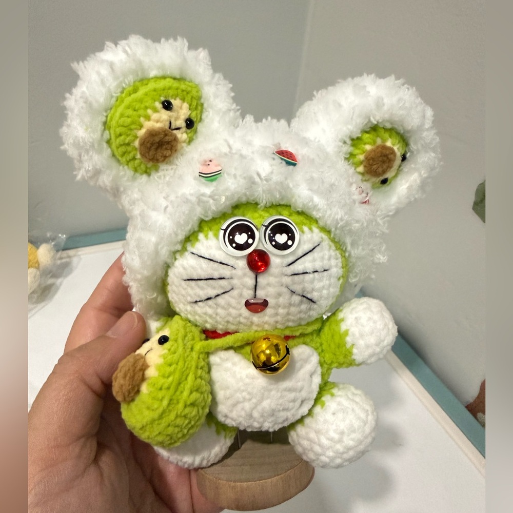 🧶Handmade with my love: Cute Crochet Avocado Doraemon